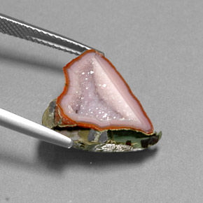 Agate Geode Gemstone in 16.8 x 15.2 mm Size for Sale, Agate Geode Stone in Multicolor Color