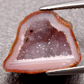 5.00 ct Multicolor Agate Geode Gemstone, Agate Geode Gem in N/A Shape for Sale.
