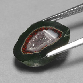Agate Geode Gemstone in 16.3 x 11.8 mm Size for Sale, Agate Geode Stone in Multicolor Color