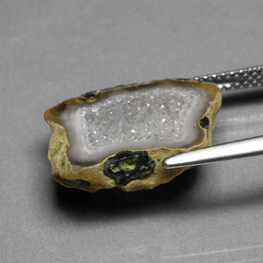 Agate Geode Gemstone in 18.1 x 12.4 mm Size for Sale, Agate Geode Stone in Multicolor Color