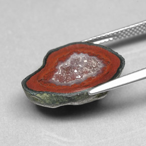 Agate Geode Gemstone in 18.2 x 13.6 mm Size for Sale, Agate Geode Stone in Multicolor Color