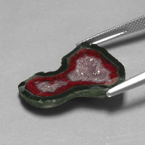 Agate Geode Gemstone in 21.2 x 17.8 mm Size for Sale, Agate Geode Stone in Multicolor Color