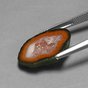 Agate Geode Gemstone in 18.7 x 13.6 mm Size for Sale, Agate Geode Stone in Multicolor Color