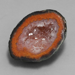 9.01 ct Multicolor Agate Geode Gemstone, Agate Geode Gem in Fancy Cabochon Shape for Sale.