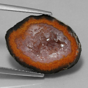 9.01 ct Multicolor Agate Geode Stone, Natural Agate Geode in Fancy Cabochon Shape for Sale