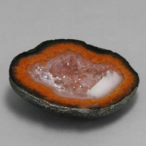 8.23 ct Multicolor Agate Geode Gemstone, Agate Geode Gem in Fancy Cabochon Shape for Sale.