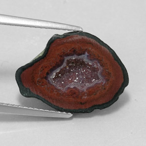 7.69 ct Multicolor Agate Geode Gemstone, Agate Geode Gem in Fancy Cabochon Shape for Sale.