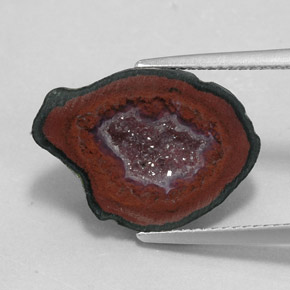Agate Geode Gemstone in 18.4 x 13.3 mm Size for Sale, Agate Geode Stone in Multicolor Color