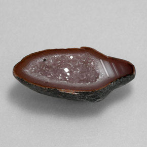 6.80 ct Multicolor Agate Geode Stone, Natural Agate Geode in Flat Crystal Matrix Shape for Sale
