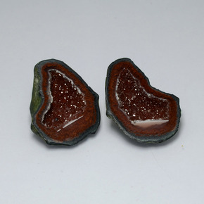 23.16 ct Multicolor Agate Geode Stone, Natural Agate Geode in Flat Crystal Matrix Shape for Sale
