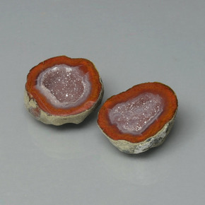 27.40 ct Multicolor Agate Geode Stone, Natural Agate Geode in Flat Crystal Matrix Shape for Sale