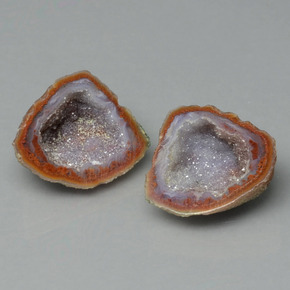 13.88 ct Multicolor Agate Geode Stone, Natural Agate Geode in Flat Crystal Matrix Shape for Sale