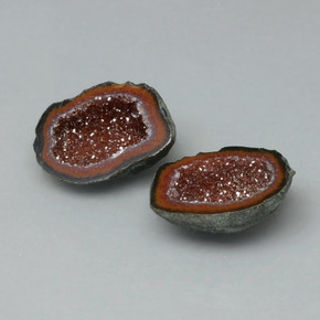 9.78 ct Multicolor Agate Geode Stone, Natural Agate Geode in Flat Crystal Matrix Shape for Sale