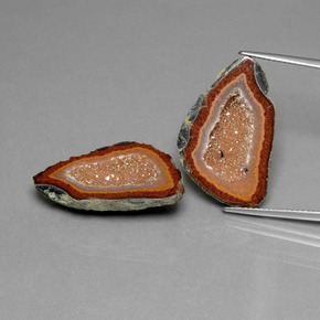 27.63 ctw Multicolor Agate Geode Gemstones, Agate Geode Gems in Fancy Crystal Cluster Shape for Sale.