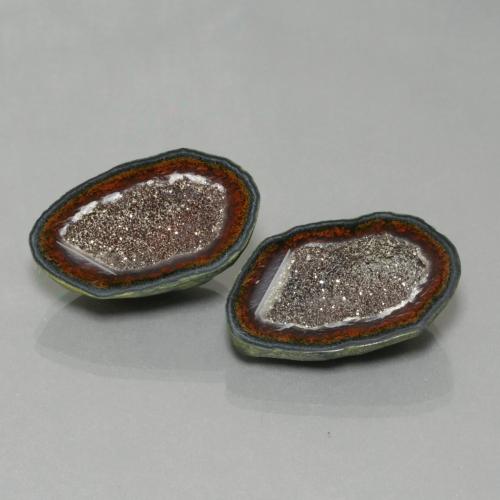 45.20 ctw Multicolor Agate Geode Stones, Natural Agate Geode in Fancy Crystal Cluster Shape for Sale