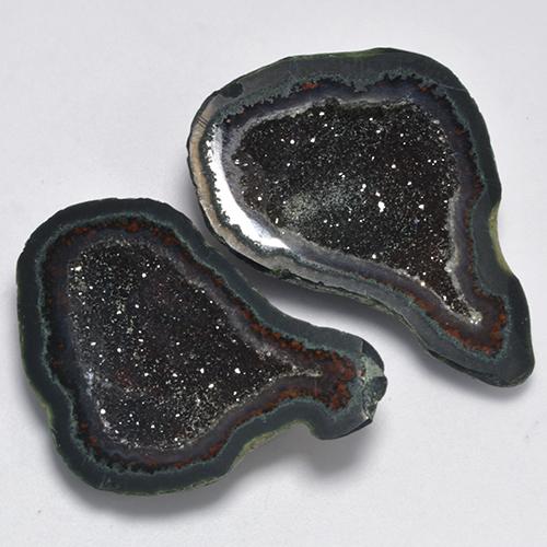 55.13 ctw Multicolor Agate Geode Gemstones, Agate Geode Gems in Fancy Crystal Cluster Shape for Sale.