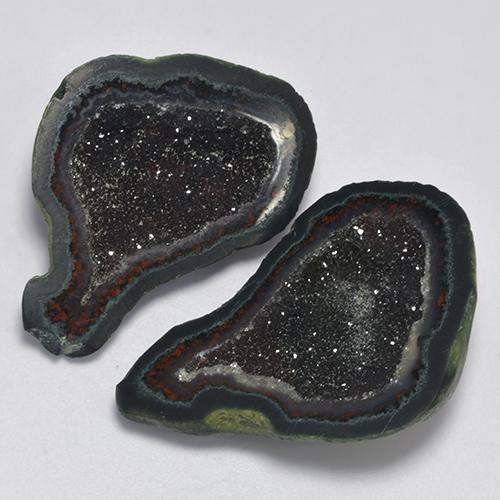 55.13 ctw Multicolor Agate Geode Stones, Natural Agate Geode in Fancy Crystal Cluster Shape for Sale