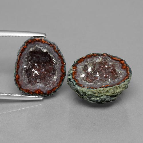 Mehrfarbig Achat-Geode Edelstein - 10.9ct Ausgefallene Kristall-Cluster (ID: 449958)