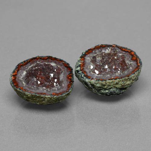 21.81 ctw Multicolor Agate Geode Stones, Natural Agate Geode in Fancy Crystal Cluster Shape for Sale