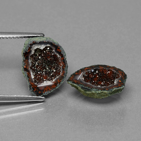 6.41 ct Multicolor Agate Geode Gemstone, Agate Geode Gem in Fancy Crystal Cluster Shape for Sale.