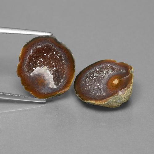Multicolore Il geode di agata Gem - 7.2ct Elegante cluster di cristalli (ID: 449962)