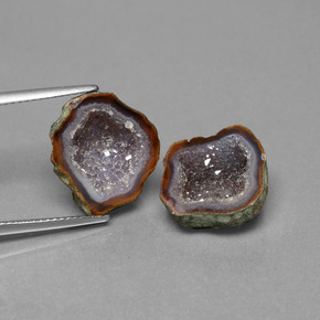 11.93 ct Multicolor Agate Geode Gemstone, Agate Geode Gem in Fancy Crystal Cluster Shape for Sale.