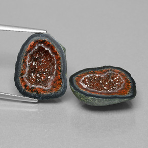 19.07 ctw Multicolor Agate Geode Gemstones, Agate Geode Gems in Fancy Crystal Cluster Shape for Sale.