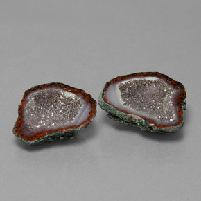 17.29 ctw Multicolor Agate Geode Stones, Natural Agate Geode in Fancy Crystal Cluster Shape for Sale