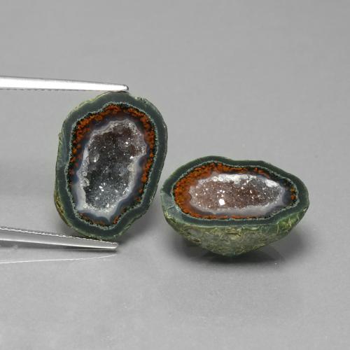 Multicolore Il geode di agata Gem - 11.8ct Elegante cluster di cristalli (ID: 450201)