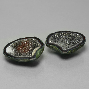 16.69 ctw Multicolor Agate Geode Stones, Natural Agate Geode in Fancy Crystal Cluster Shape for Sale