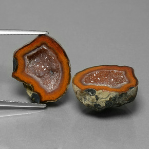 21.80 ctw Multicolor Agate Geode Gemstones, Agate Geode Gems in Fancy Crystal Cluster Shape for Sale.