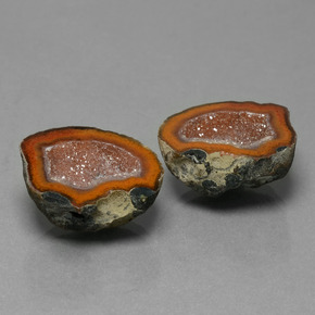 21.80 ctw Multicolor Agate Geode Stones, Natural Agate Geode in Fancy Crystal Cluster Shape for Sale