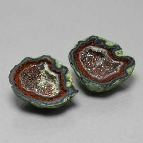 25.58 ctw Multicolor Agate Geode Stones, Natural Agate Geode in Fancy Crystal Cluster Shape for Sale