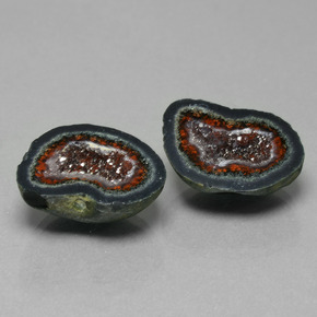 25.35 ctw Multicolor Agate Geode Stones, Natural Agate Geode in Fancy Crystal Cluster Shape for Sale