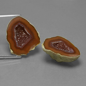 25.42 ctw Multicolor Agate Geode Gemstones, Agate Geode Gems in Fancy Crystal Cluster Shape for Sale.