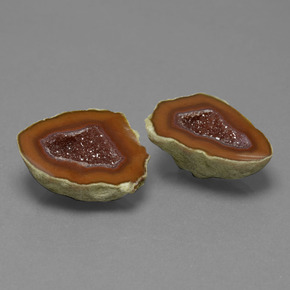 25.42 ctw Multicolor Agate Geode Stones, Natural Agate Geode in Fancy Crystal Cluster Shape for Sale