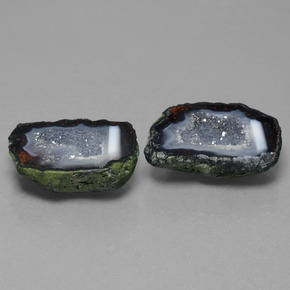 32.12 ctw Multicolor Agate Geode Stones, Natural Agate Geode in Fancy Crystal Cluster Shape for Sale