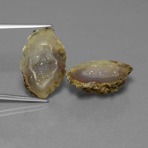 Mehrfarbig Achat-Geode Edelstein - 12.1ct Ausgefallene Kristall-Cluster (ID: 455299)