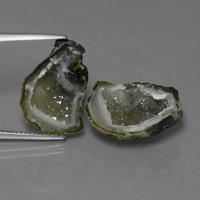 7.3ct Fancy Crystal Cluster Multicolor Agate Geode for sale thumb image of 7.3ct Fancy Crystal Cluster Multicolor Agate Geode (ID: 455304)