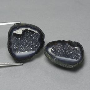 29.65 ctw Multicolor Agate Geode Gemstones, Agate Geode Gems in Fancy Crystal Cluster Shape for Sale.