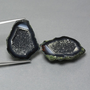 32.36 ctw Multicolor Agate Geode Gemstones, Agate Geode Gems in Fancy Crystal Cluster Shape for Sale.