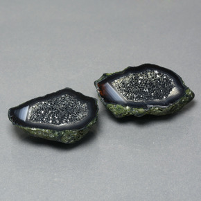 32.36 ctw Multicolor Agate Geode Stones, Natural Agate Geode in Fancy Crystal Cluster Shape for Sale