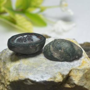 Agate Geode Gemstones in 22.4 x 15.9 mm Size for Sale, Agate Geode Stones in Multicolor Color