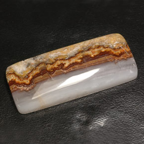 45.73 ct Multicolor Agate Gemstone, Agate Gem in Baguette Cabochon Shape for Sale.