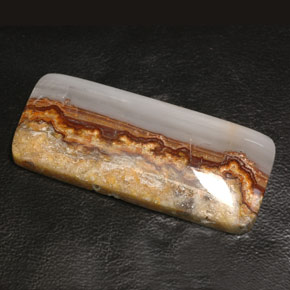 45.73 ct Multicolor Agate Stone, Natural Agate in Baguette Cabochon Shape for Sale