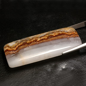 Agate Gemstone in 44.7 x 19 mm Size for Sale, Agate Stone in Multicolor Color