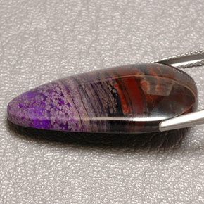 Agate Gemstone in 33.4 x 18.9 mm Size for Sale, Agate Stone in Multicolor Color