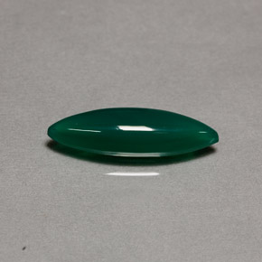 1.94 ct Green Agate Stone, Natural Agate in Marquise Cabochon Shape for Sale