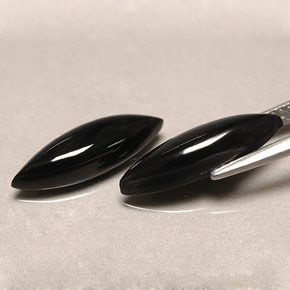 Agate Gemstone in 16.2 x 5.1 mm Size for Sale, Agate Stone in Black Color