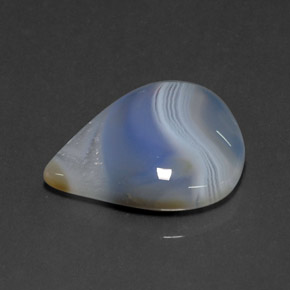 18.70 ct Multicolor Agate Gemstone, Agate Gem in Pear Cabochon Shape for Sale.